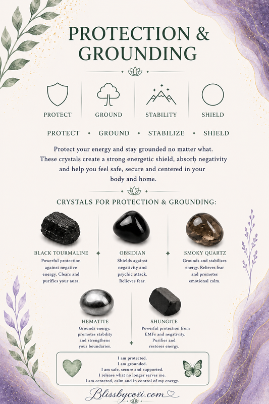 Protection & Grounding Gemstone Bracelet Stack