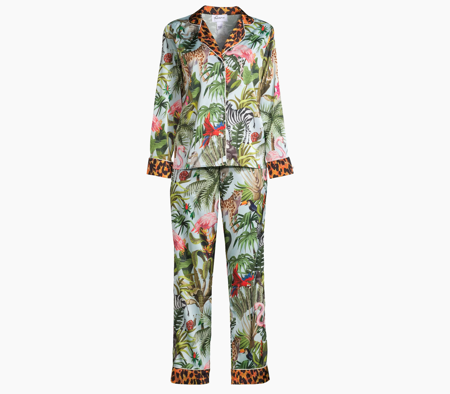 Averie Luxury Japanese Silk Pajamas Two Piece Set - Suri