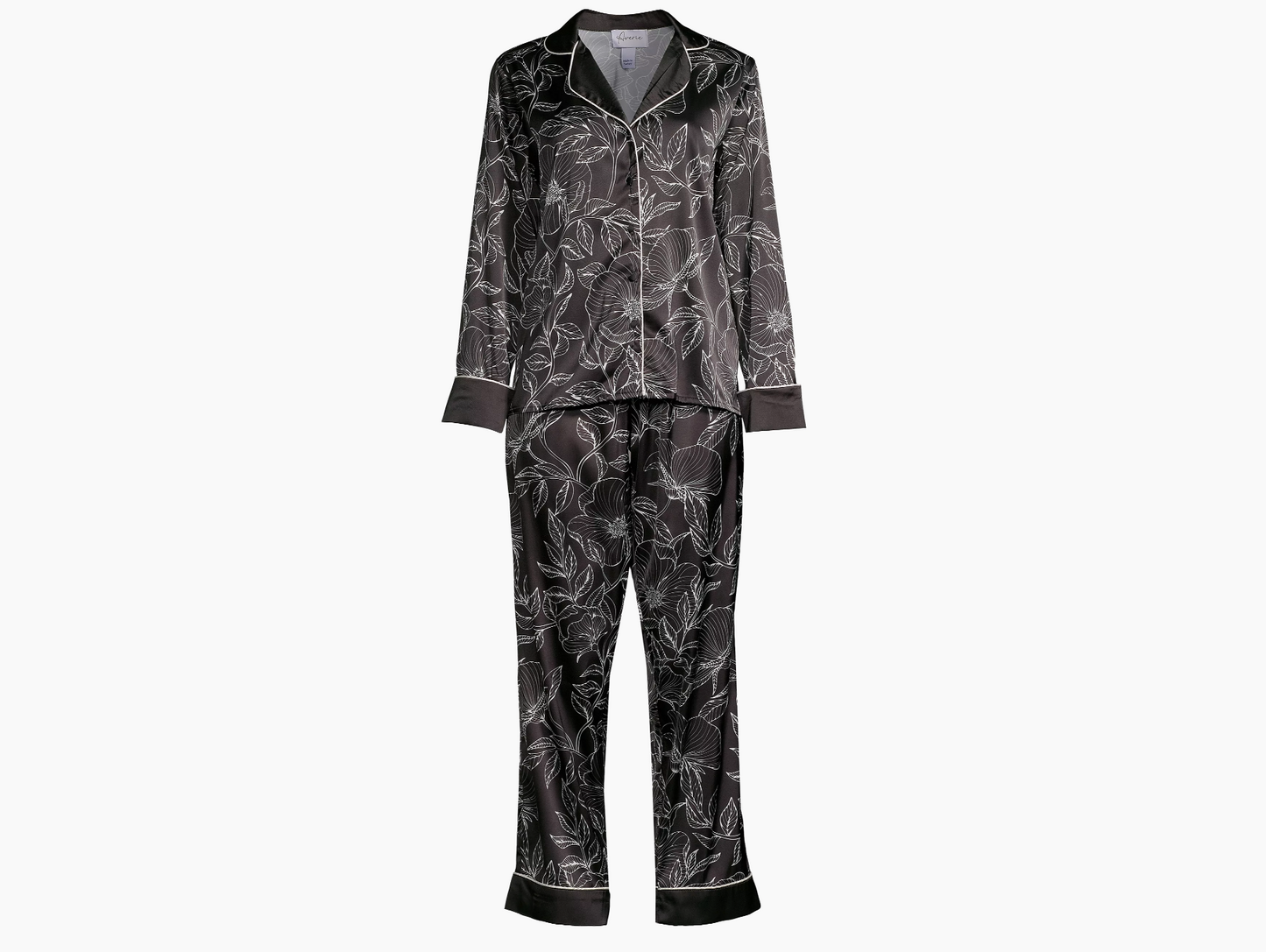 Averie Luxury Japanese Silk Pajamas Two Piece Set - Tasha