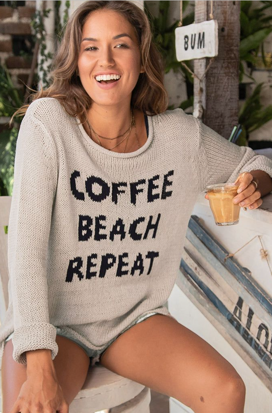 Coffee Beach Repeat Rollneck Cotton Sweater