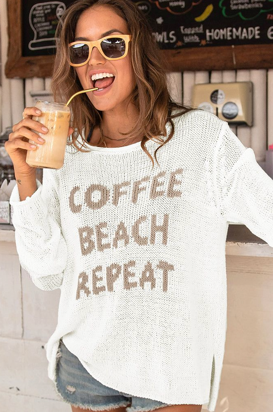 Coffee Beach Repeat Rollneck Cotton Sweater