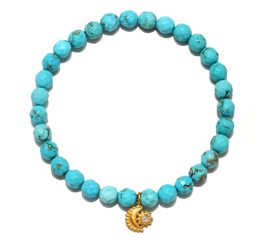Celestial Healing Turquoise Stretch Bracelet