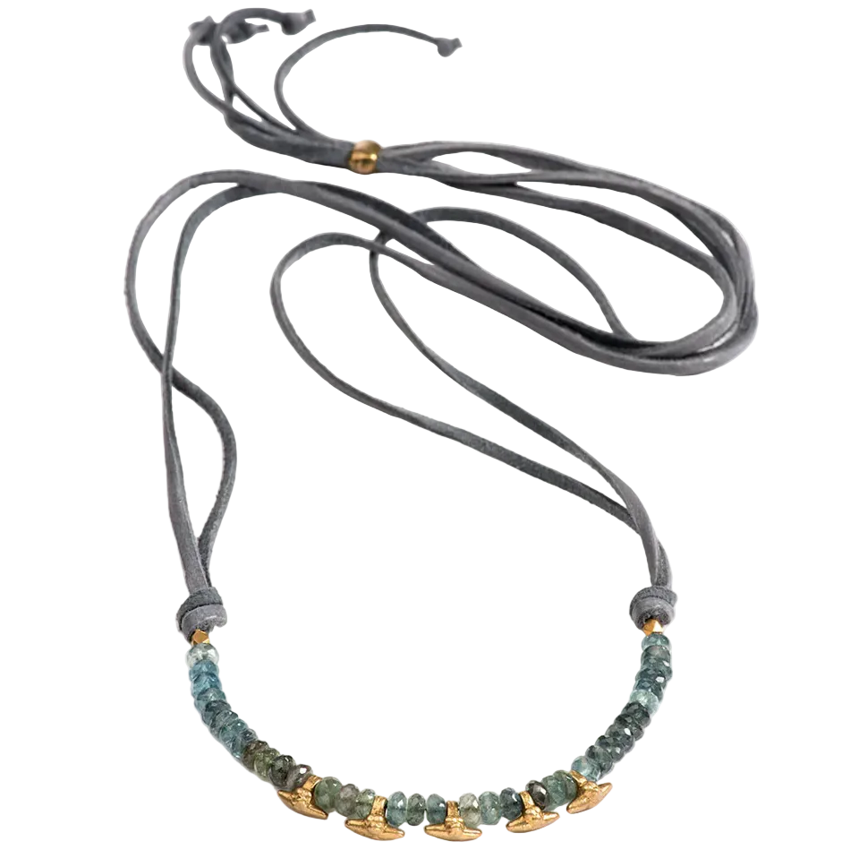 Alexia Viola Asilomar Necklace Moss Aquamarine