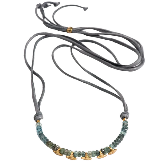Alexia Viola Asilomar Necklace Moss Aquamarine