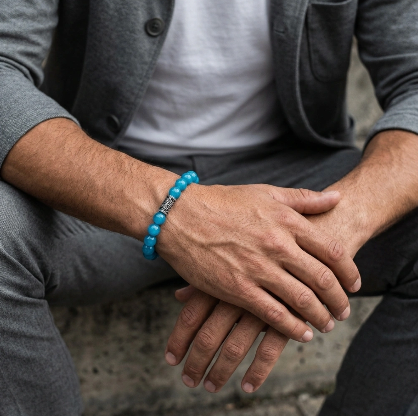 Neon Apatite Gemstone Bracelet