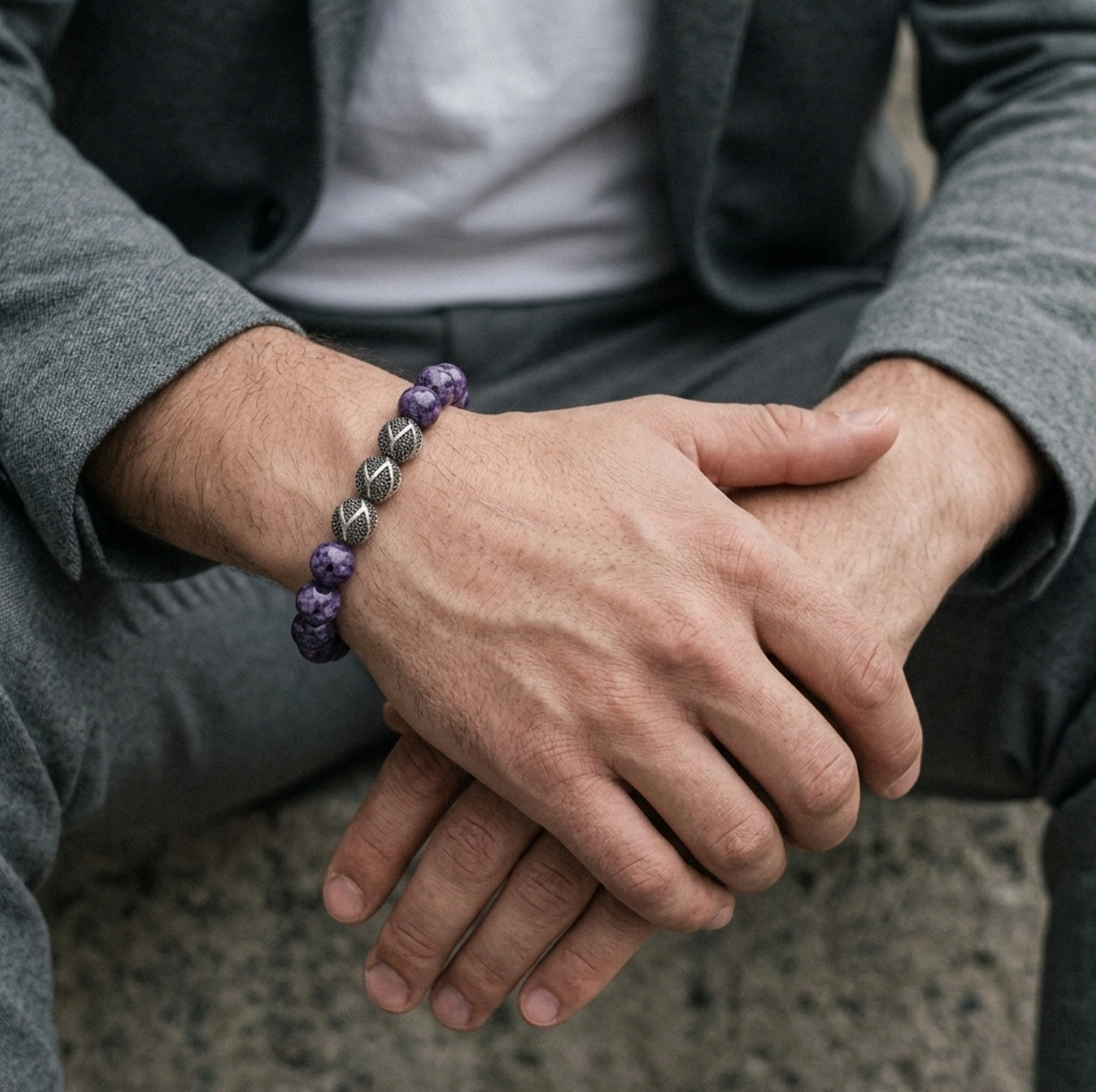 Rare Stichtite Gemstone Bracelet