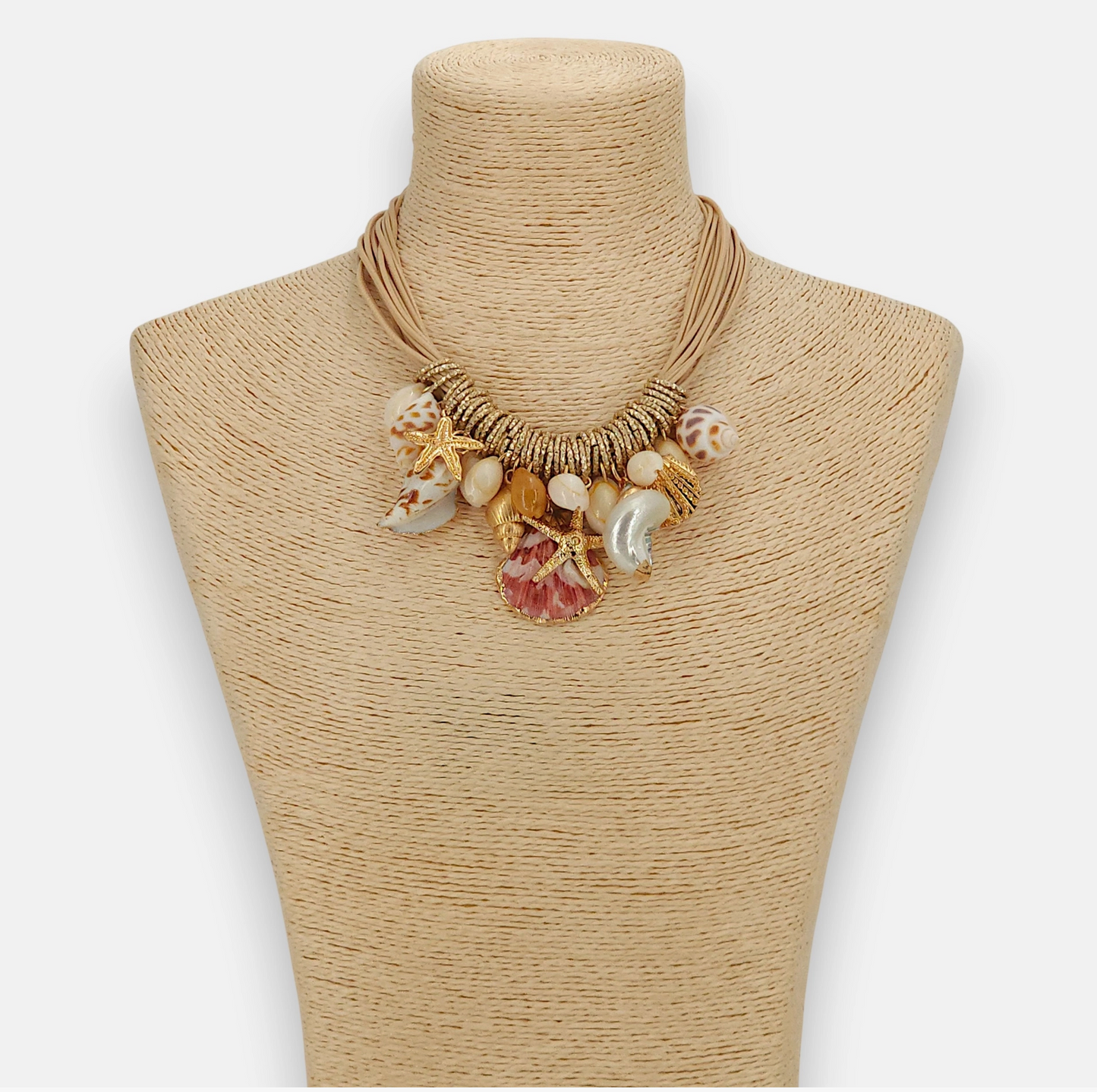 Coastal Seashell Charm Necklace | Handmade Statement Jewelry