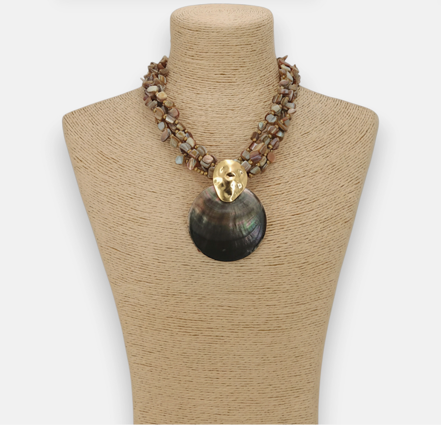 Mother of Pearl Shell Necklace | Handmade Statement Jewelry
