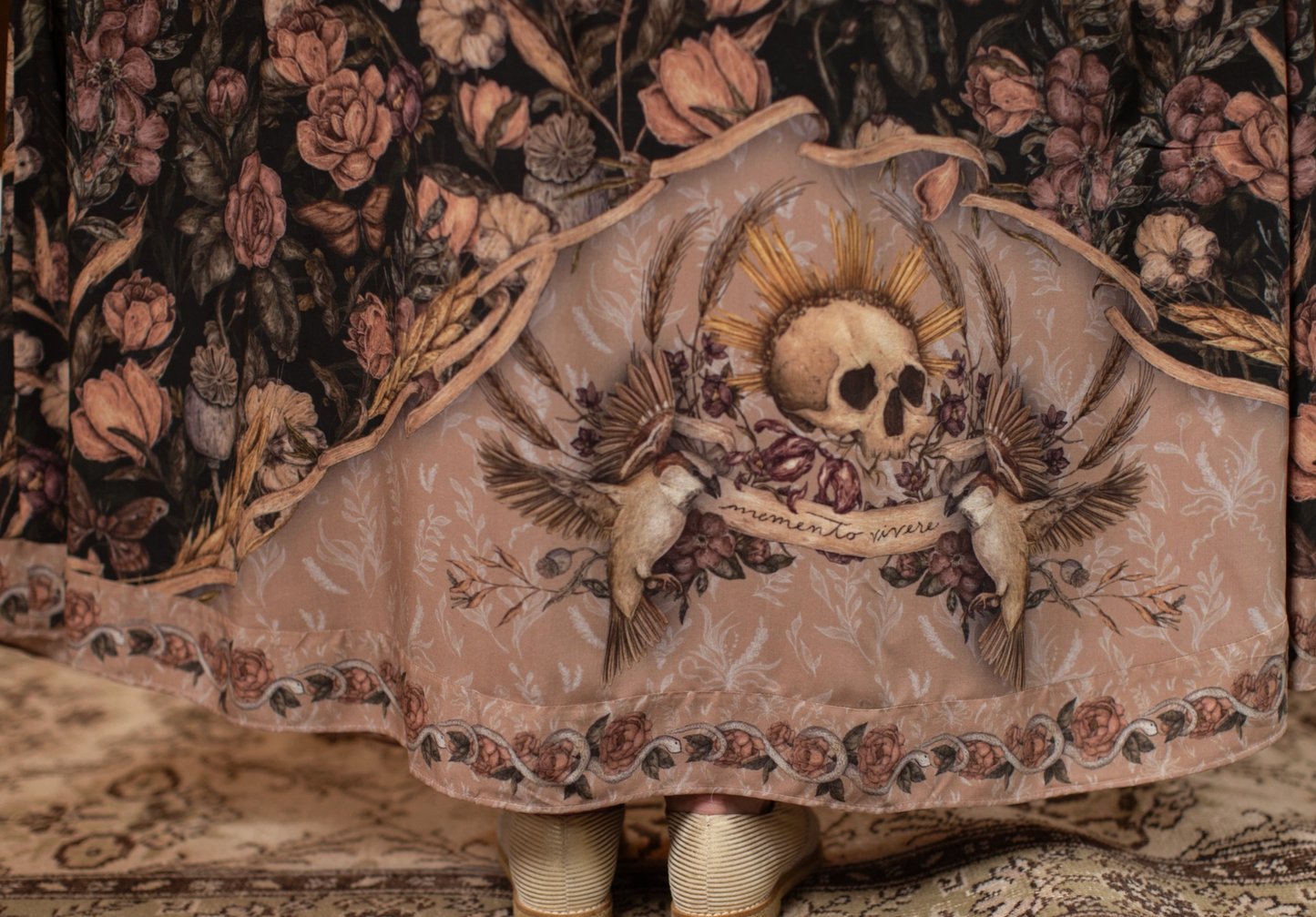 Momento Bohéme Long Maxi Slip Dress w/ Starling & Skull