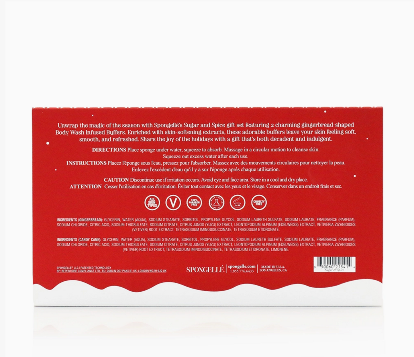 Spongellé Sugar & Spice Gingerbread Holiday Gift Set