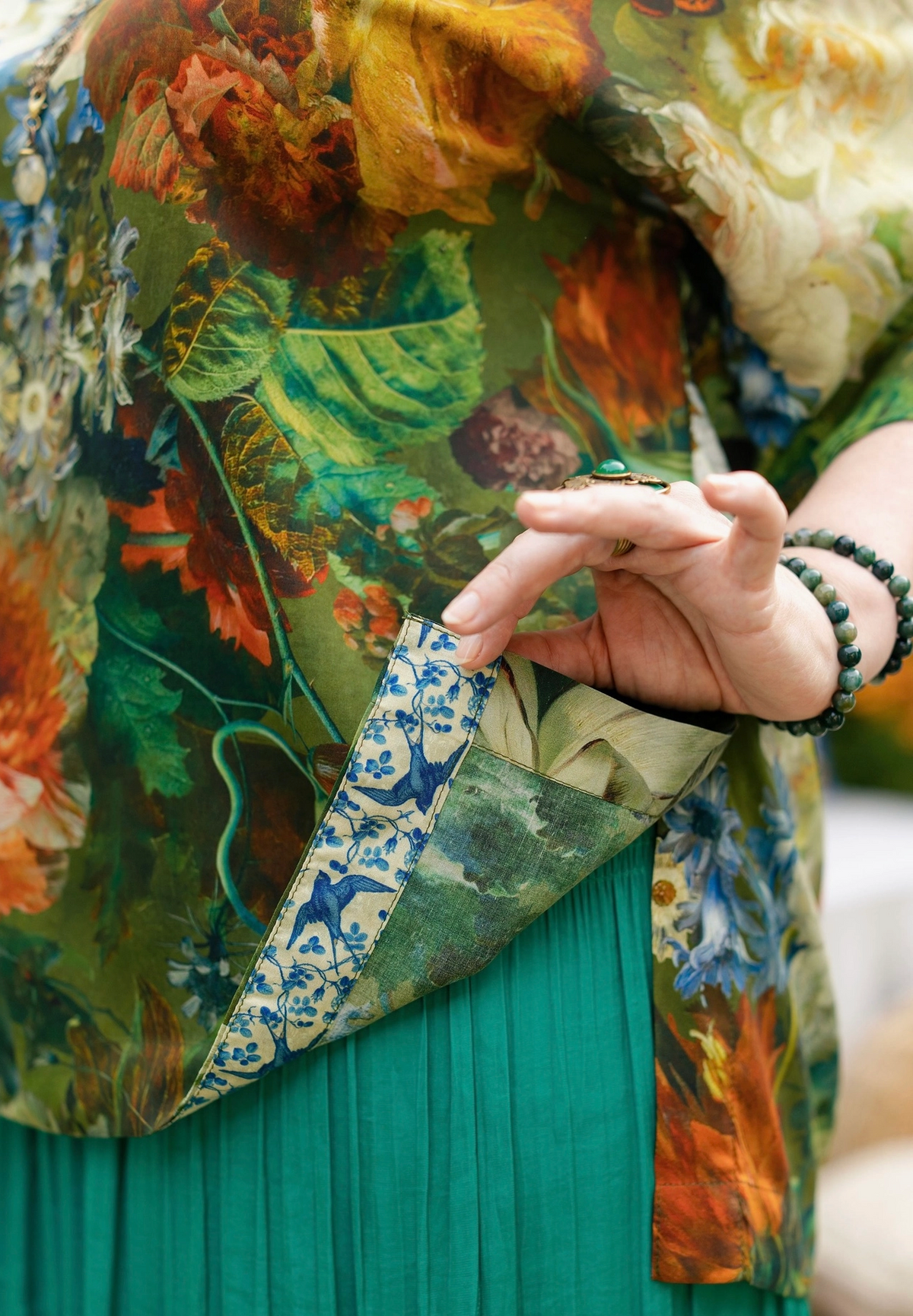Flora Poetica Luxe Tee Tunic with Florals & Birds