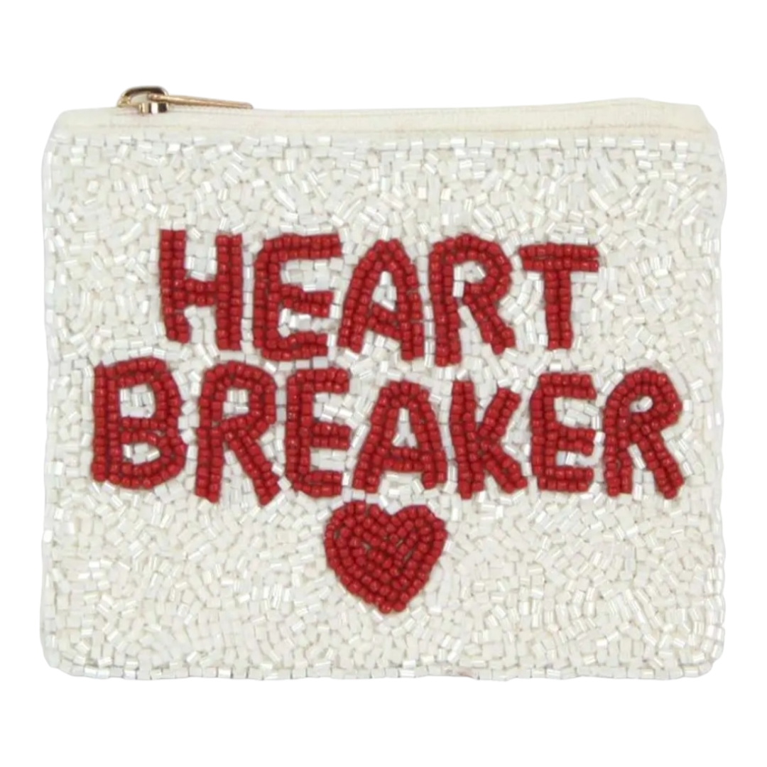 Valentine's Day Heart Breaker Multi Beaded Coin Purse