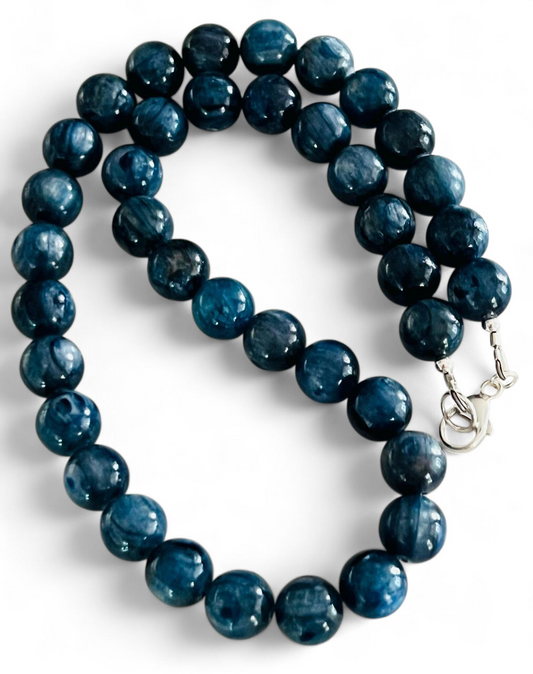Beaded Kyanite Gemstone Necklace