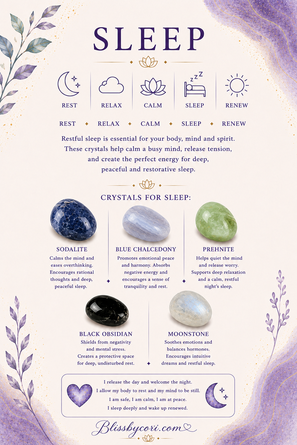 Sleep Gemstone Bracelet Stack