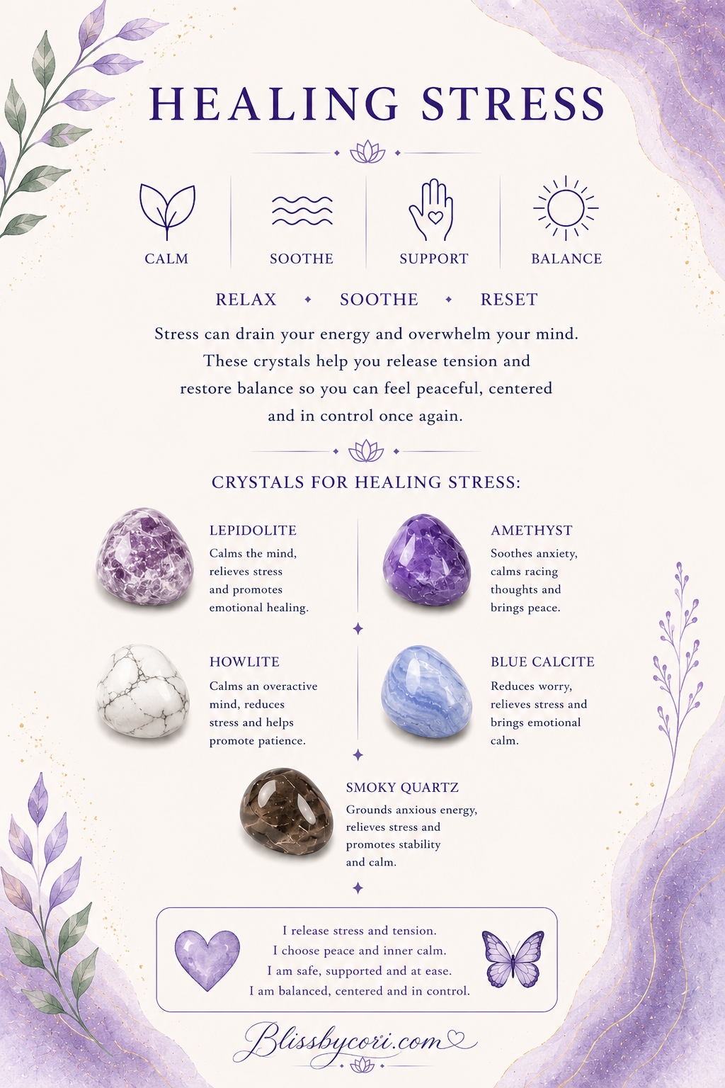 Healing Stress Gemstone Bracelet Stack