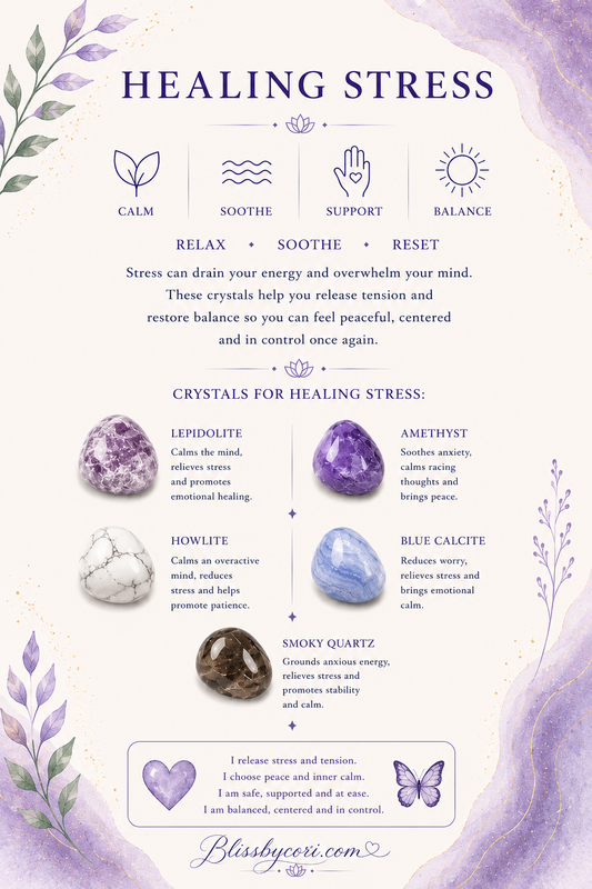 Healing Stress Gemstone Bracelet Stack
