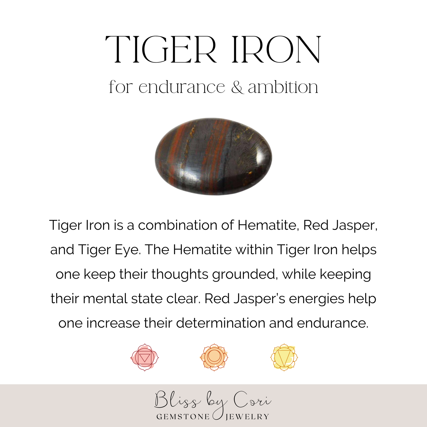 Tiger Iron Unisex Reiki Healing Beaded Gemstone Bracelet