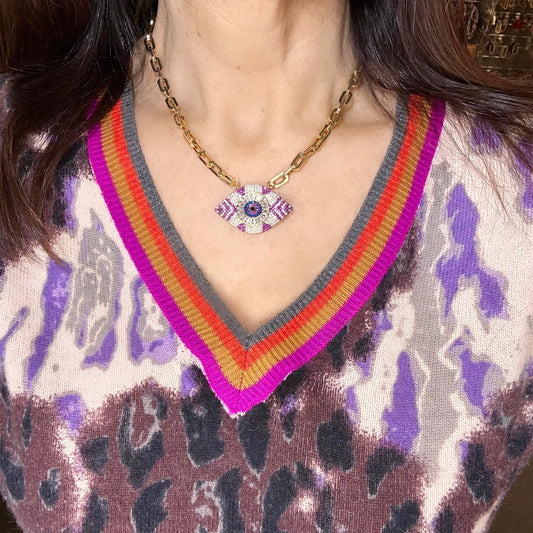 Patricia's Paperclip Eye Necklace