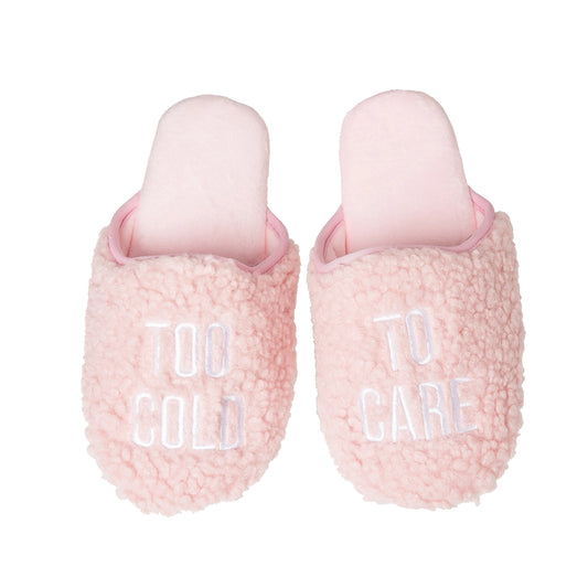 Too Cold To Care Slippers