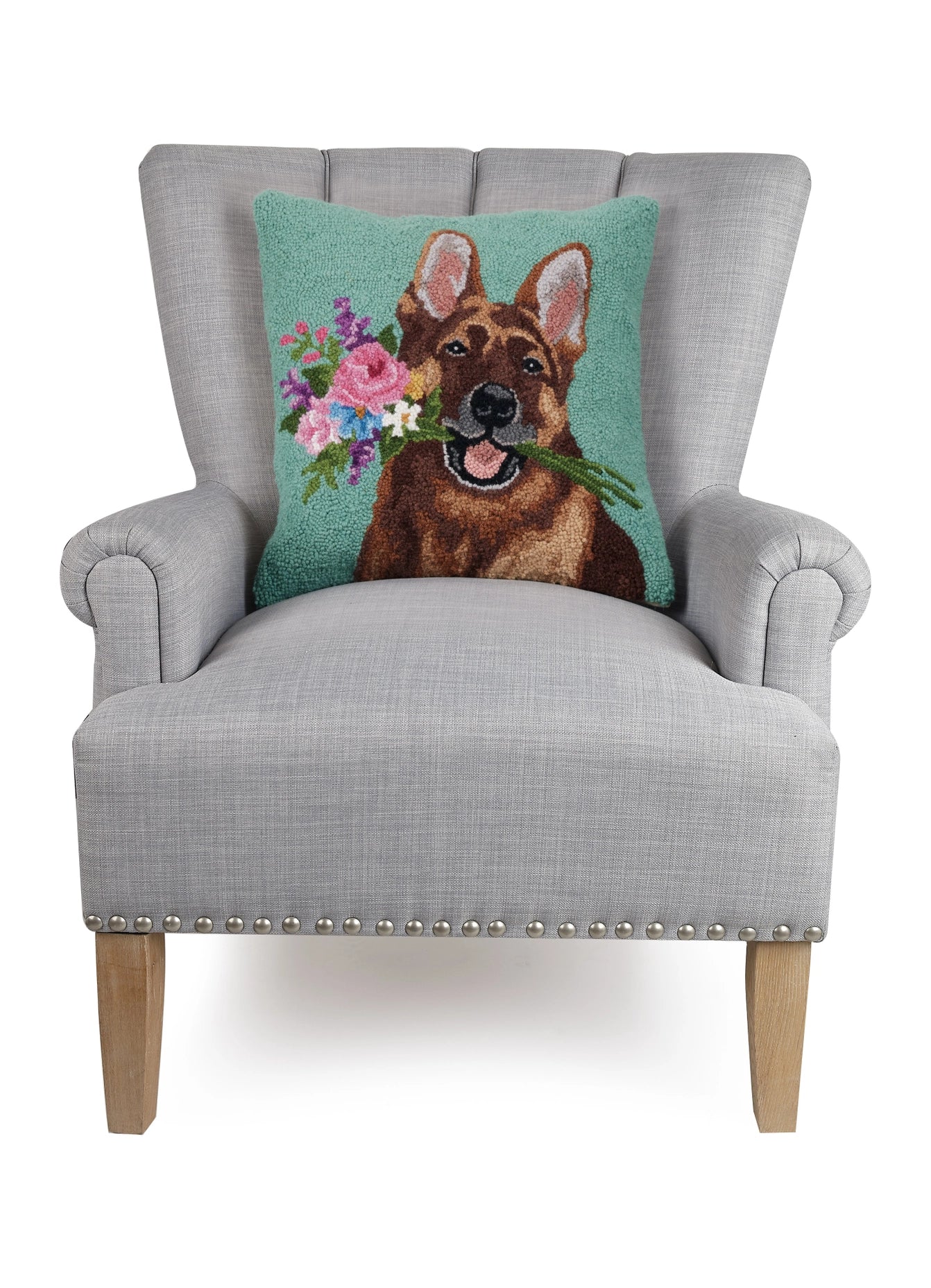 German Sheppard Hook Pillow - Preorder For Mid May Shipment