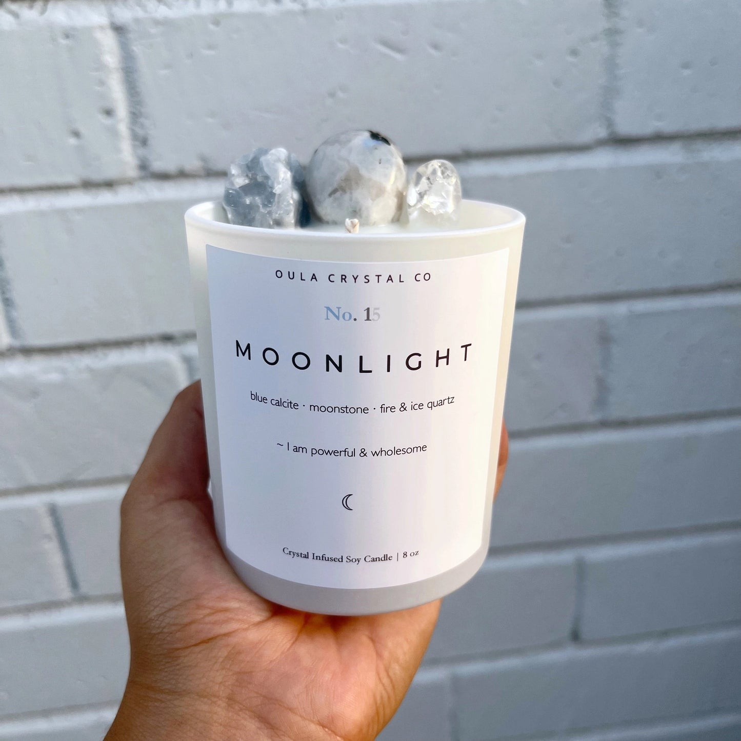 Moonlight - Crystal Infused Soy Candle