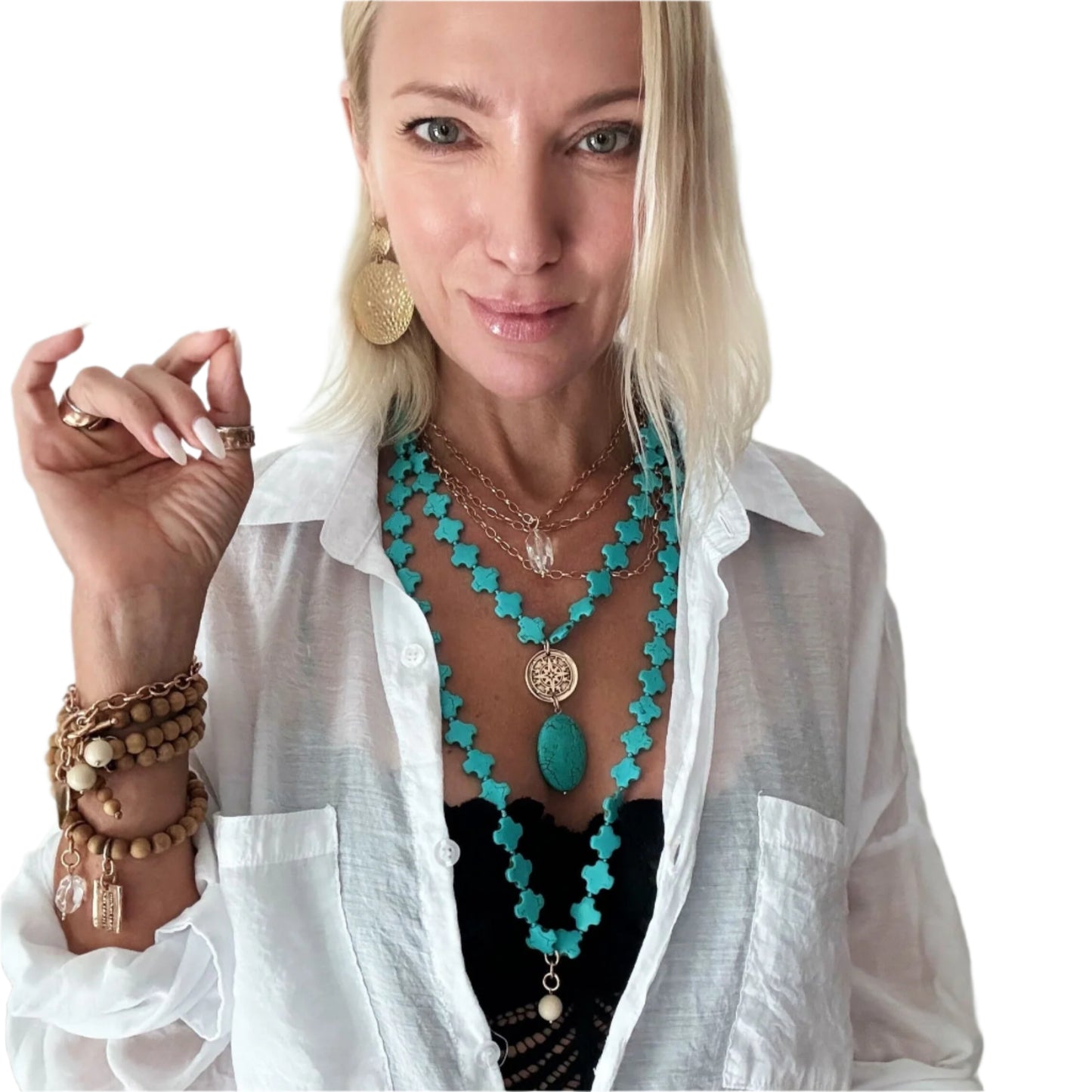 Be the Light Compass Fusion Mantra Layering Bundle Necklace