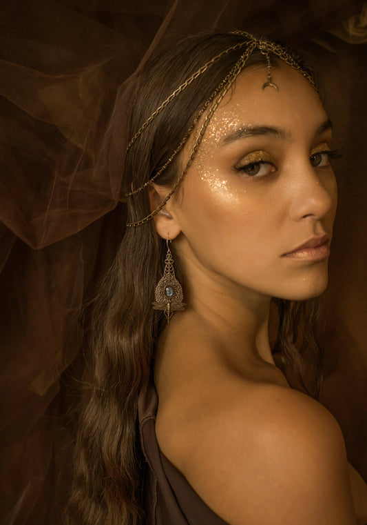 Labradorite Lantern Earrings