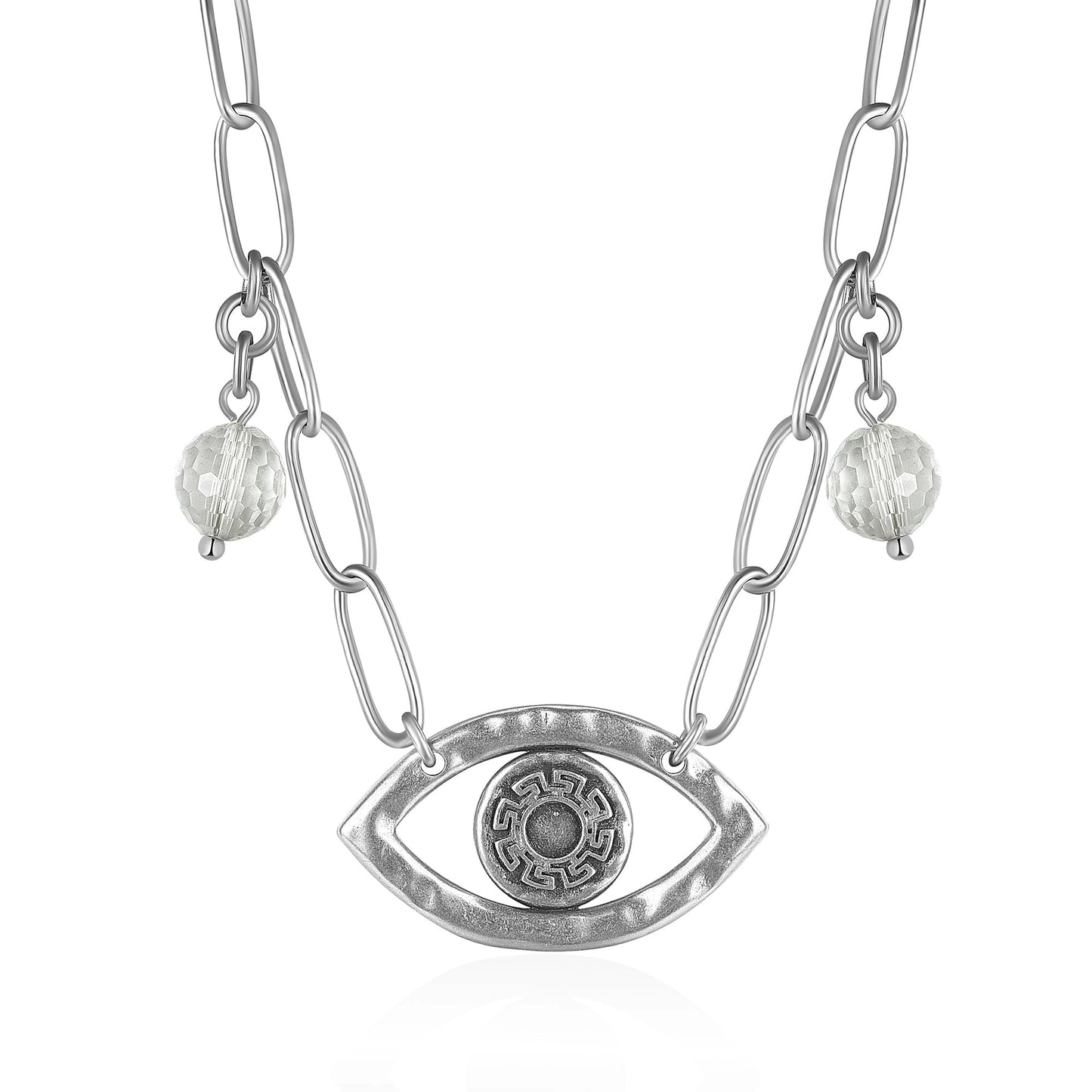 I Am Evil Eye Long Chain Mantra Necklace