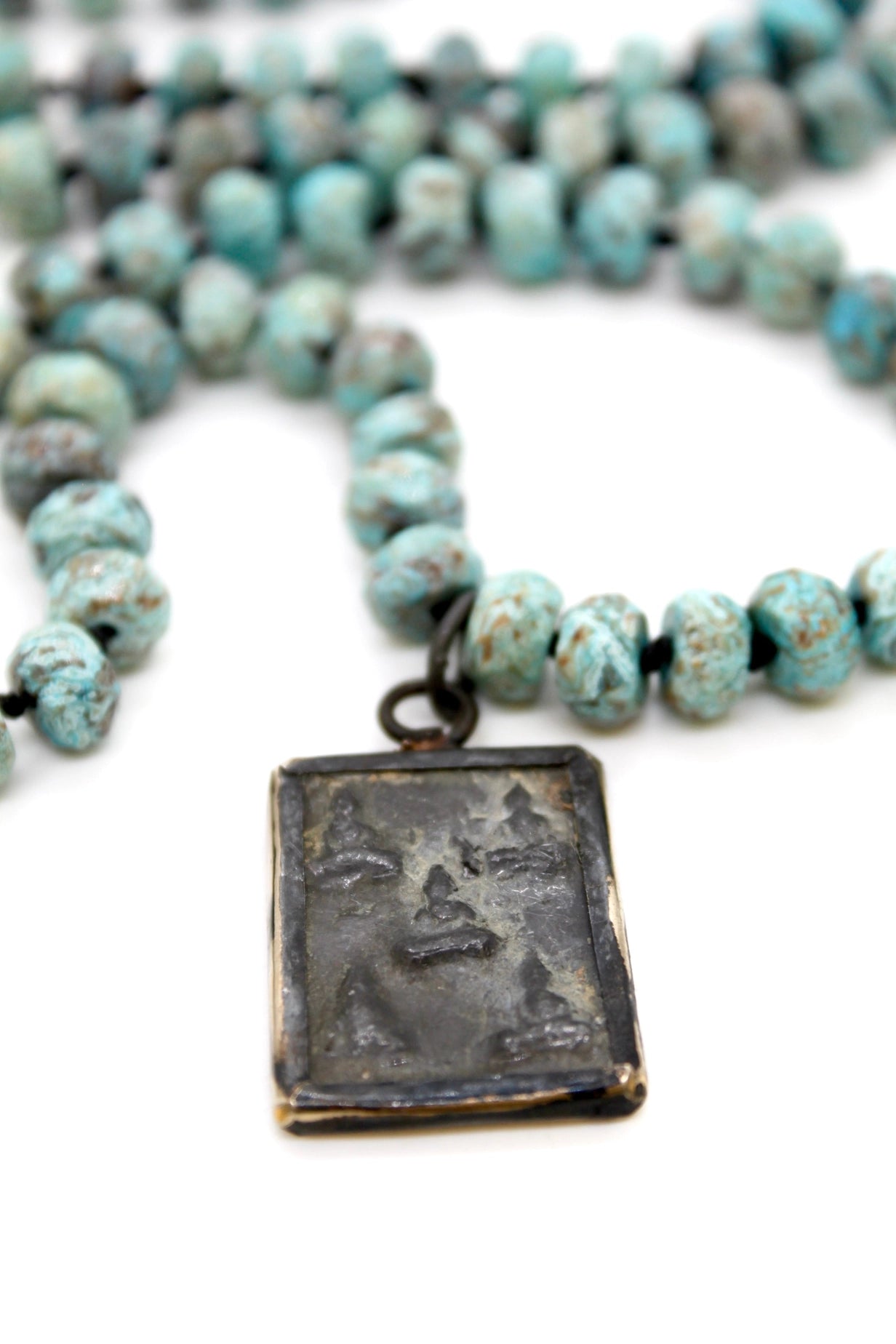 Blue Jasper Buddha Necklace