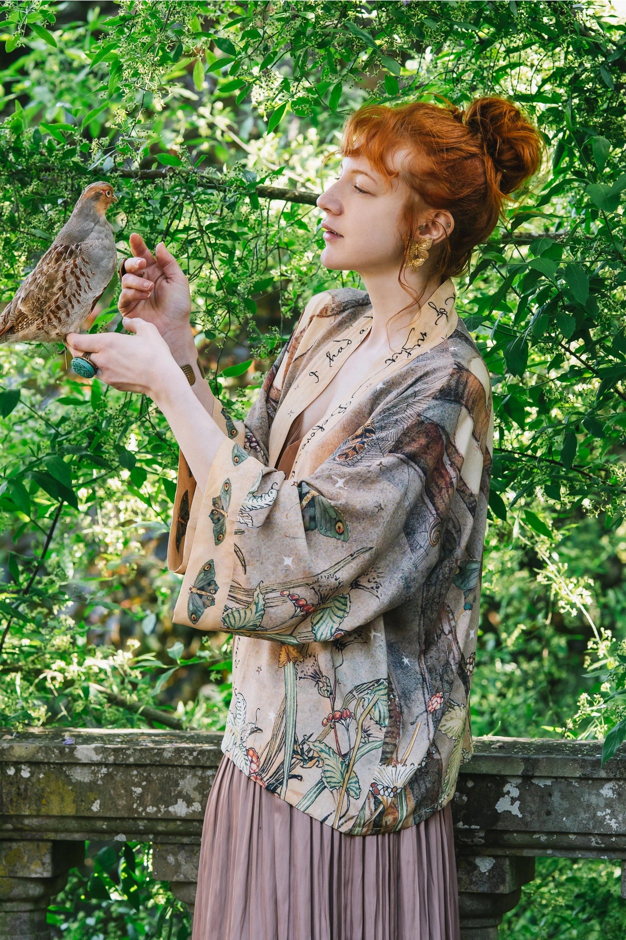 Lovelight Pixie Cropped Kimono w/ Woodland Swallow & Stars Pre-Order - Ships Late October 2025