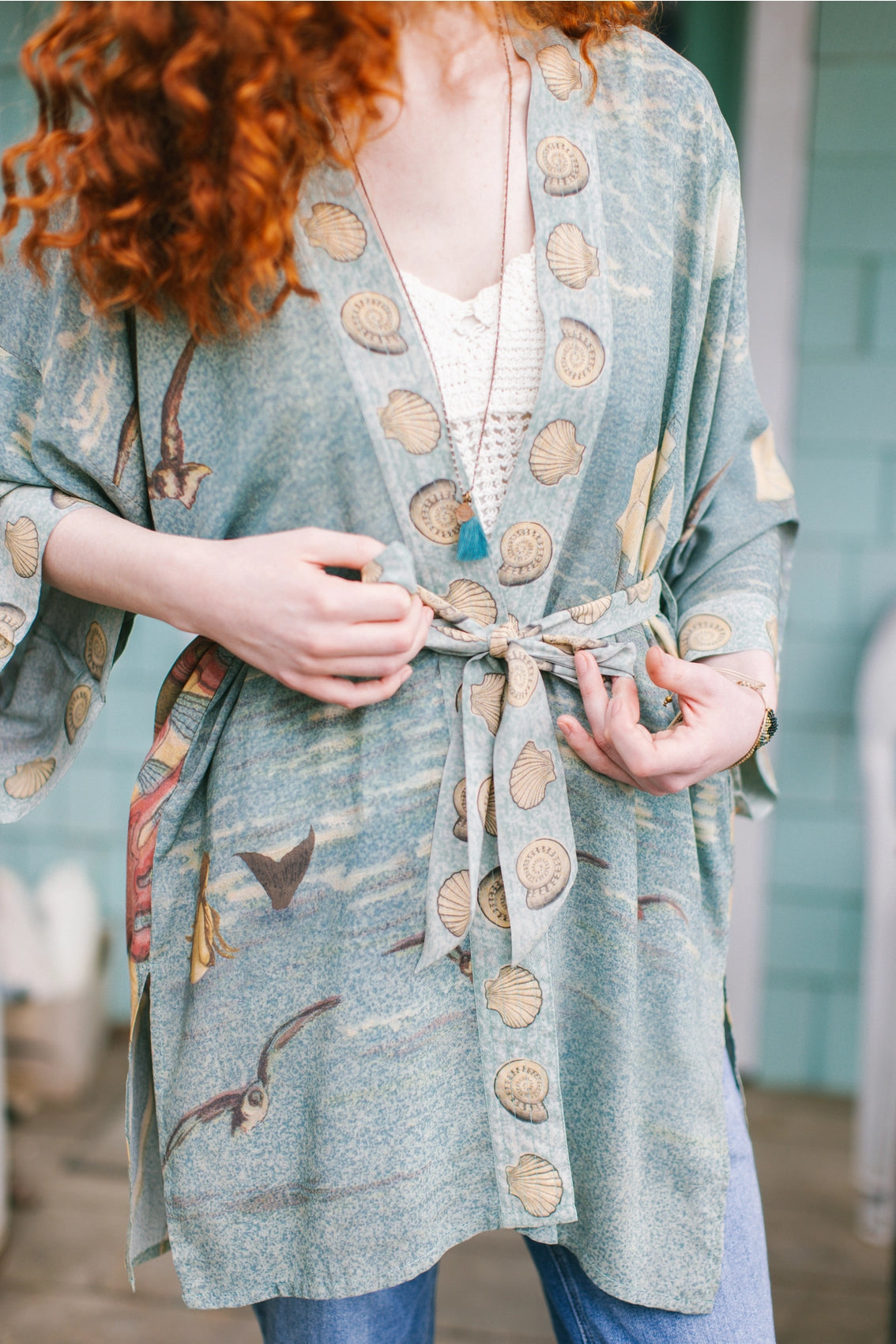 Sunrise Lands Artisan Bamboo Duster Kimono Robe