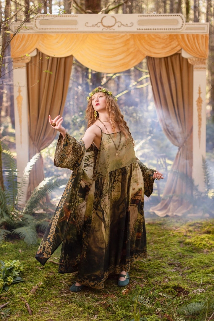 The Dawning Bohéme Long Maxi Slip Dress w/ Ophelia & Fawns *Pre Order* Ship October 2026