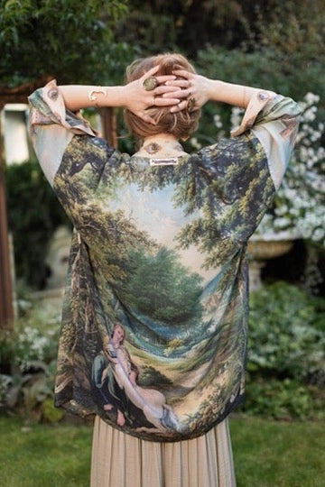 The Mythmaker Matinée Duster Kimono w/ Landscape & Unicorn Pre-Order Ship March 2026