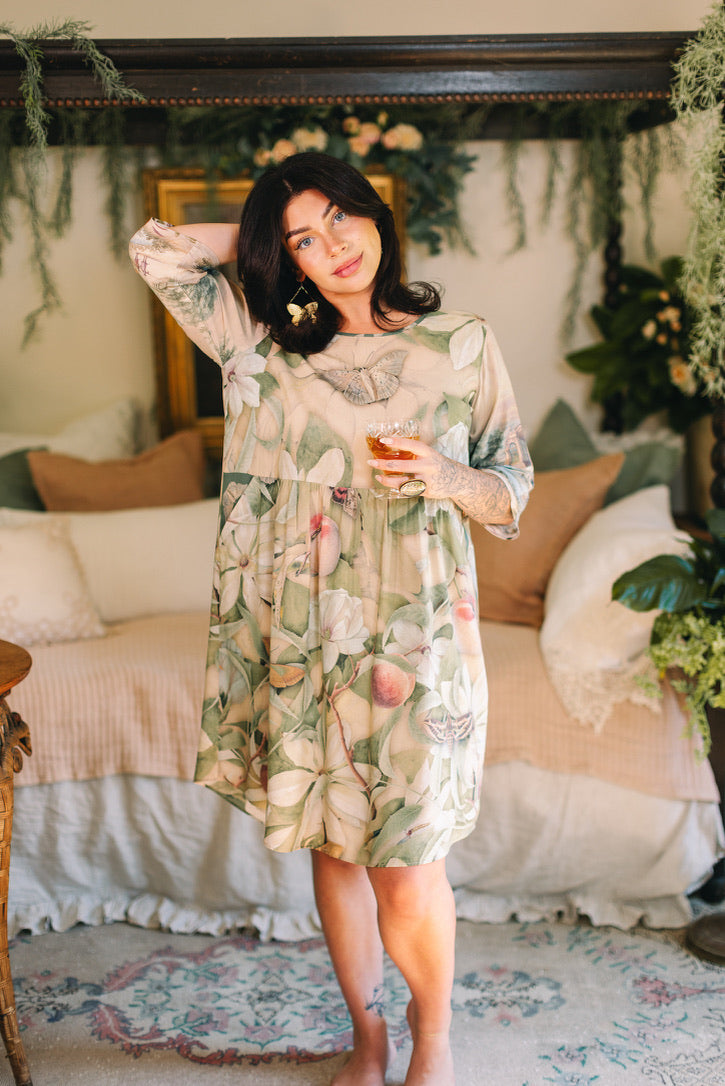 Fleur De Soleil Artist Dress Tunic w/ Pockets & Florals Pre-Order March 2026