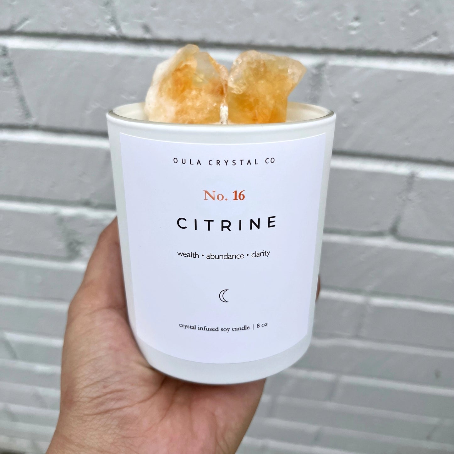 Citrine - Crystal Infused Soy Candle