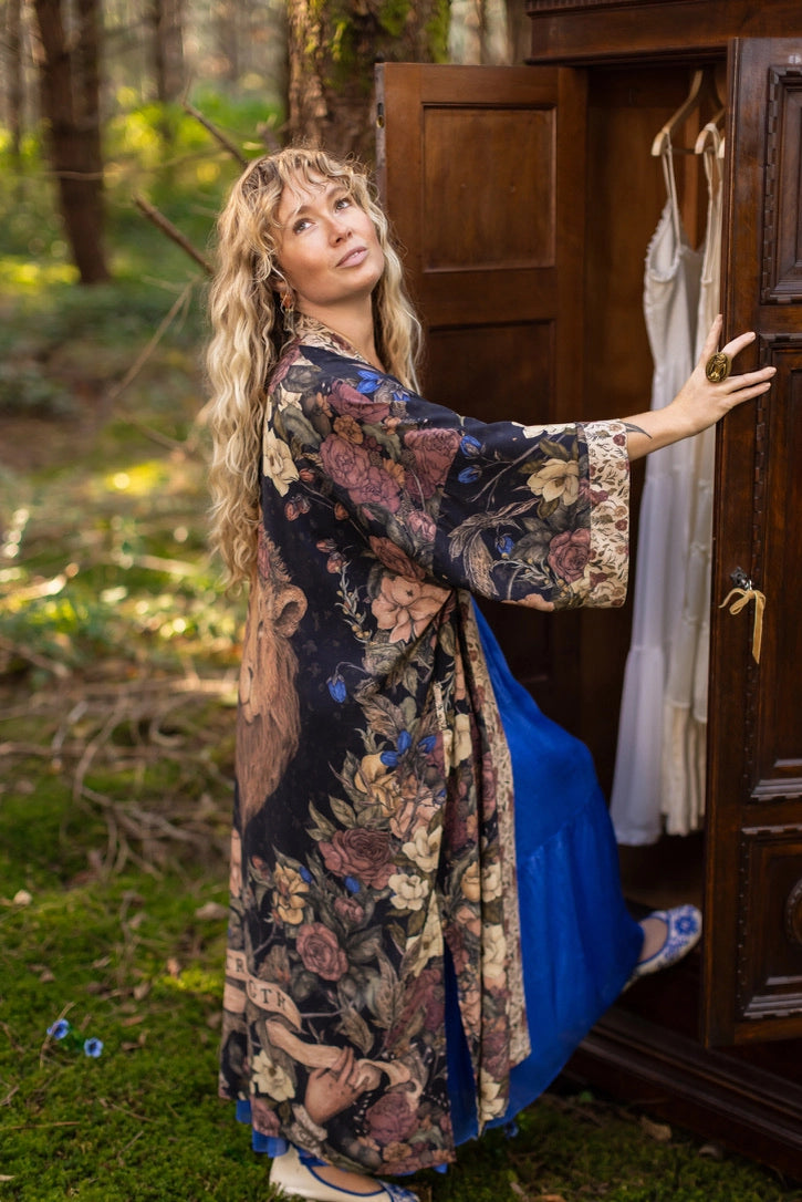 Lionheart Opera Duster w/ Botanicals & Narnia Inspired Print - Pre Order - Ships in March 2026