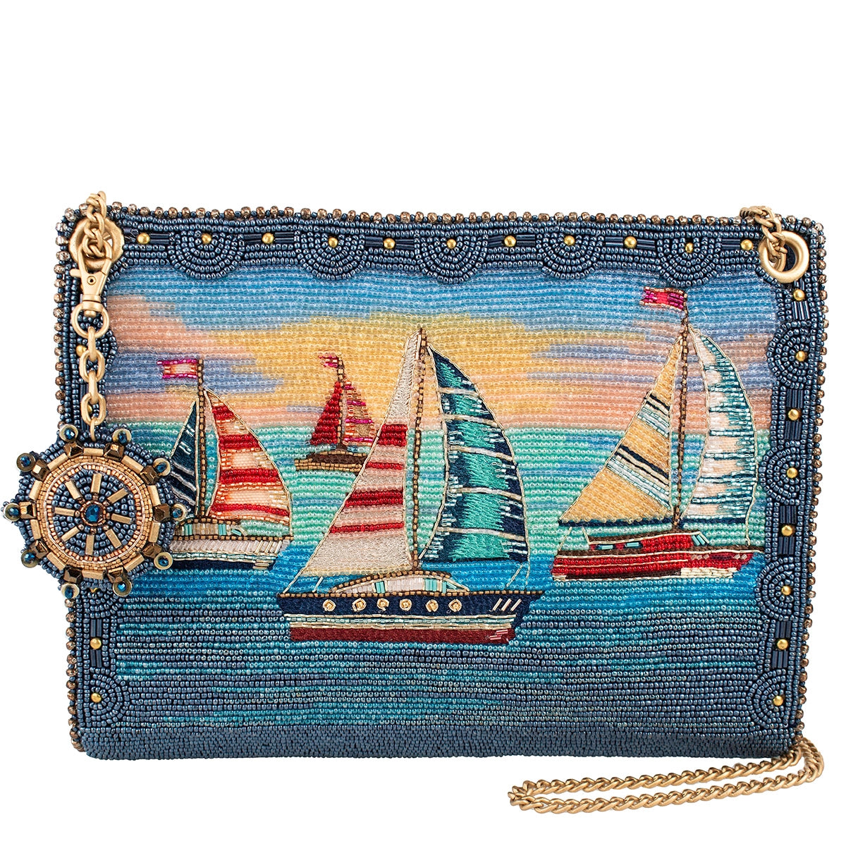 Mary Frances - Yacht Life Blue Sailboat Handbag