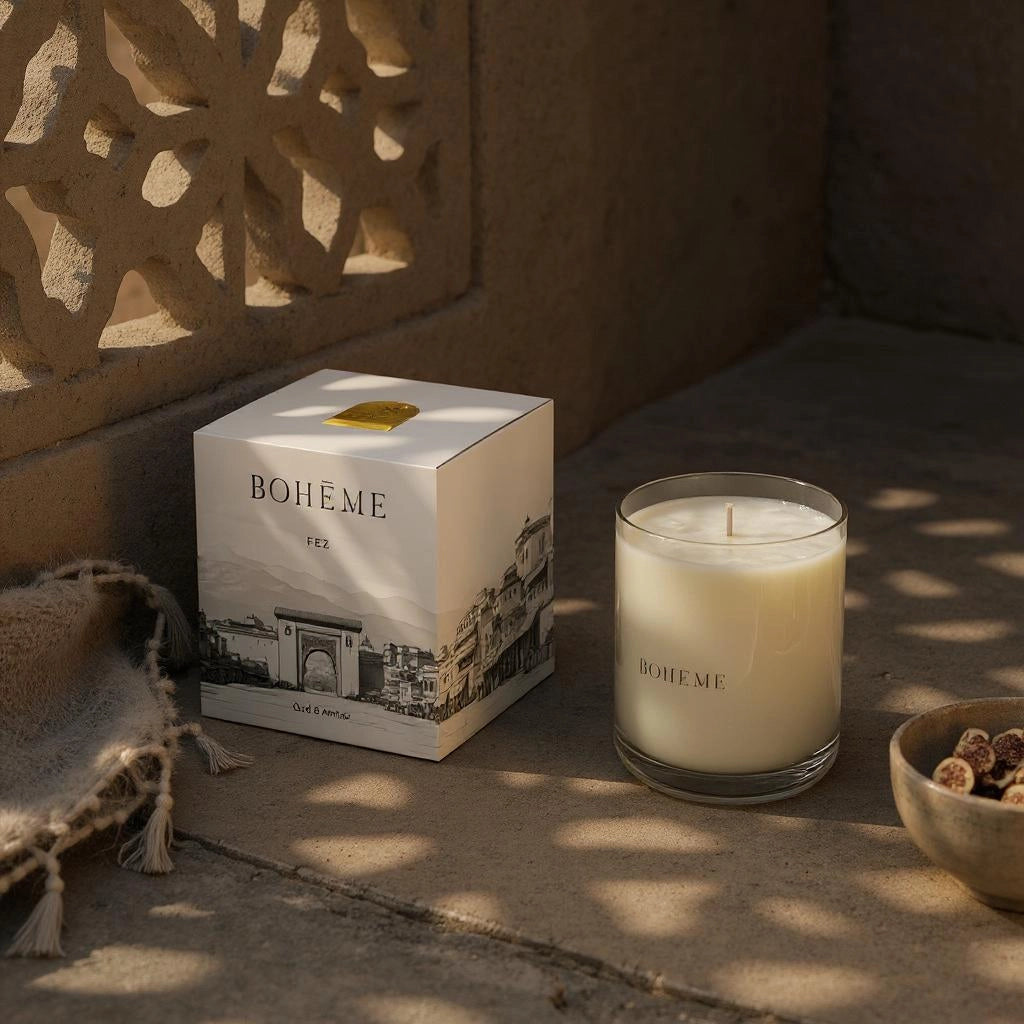 Boħeme Fragrance Collection - Fez Candle - Oud, Amber & Cardamom
