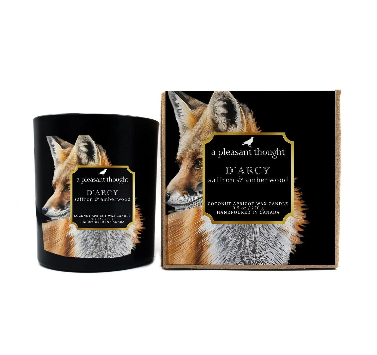 D'arcy | Saffron & Amberwood | Raven Candle  -  A Pleasant Thought Candle Co