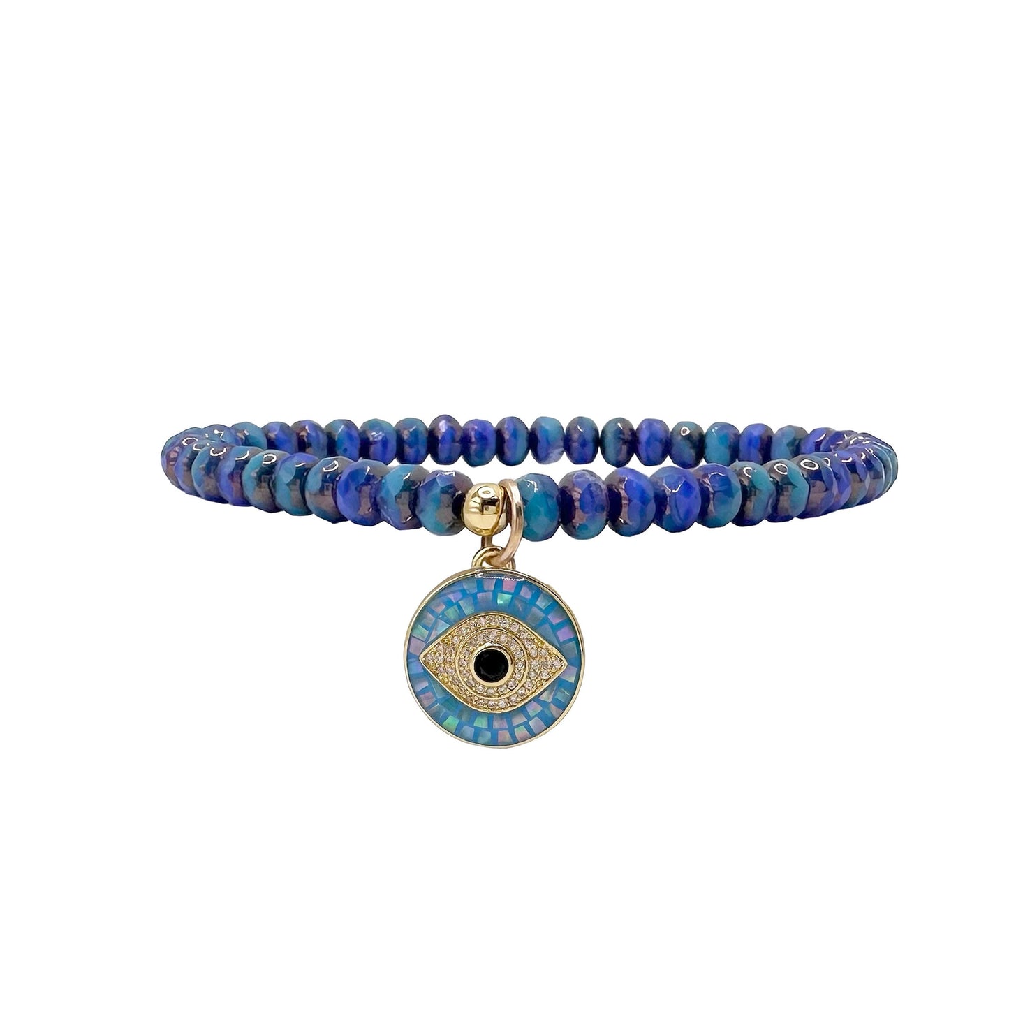 Evil Eye Reiki Healing Beaded Gemstone Bracelet Stack