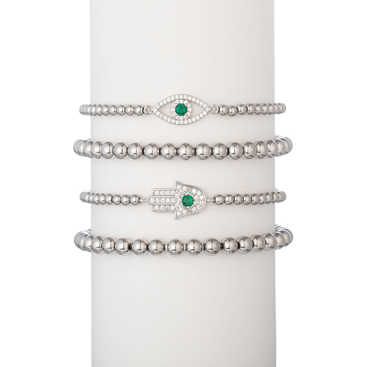 Evil Eye Hamsa Bracelet Stack