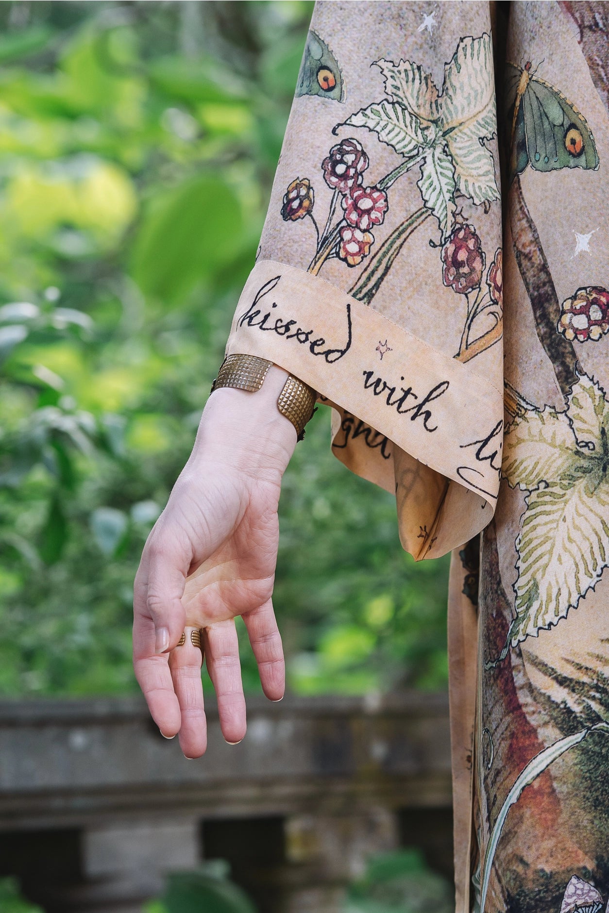 Lovelight Opera Duster Kimono Robe W/Woodland Deer & Swallow - Pre Order - Ships Late October 2025