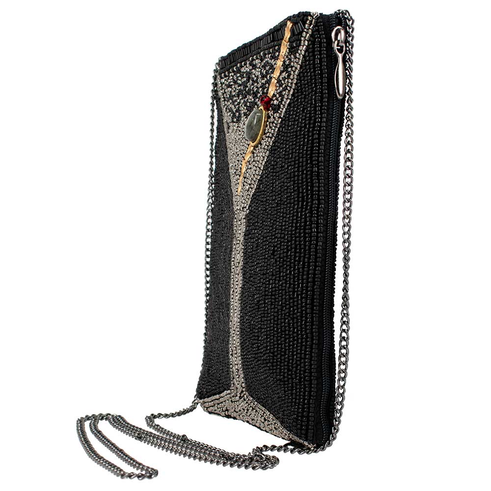 Mary Frances - Make It Dirty Beaded Martini Glass Crossbody Phone Bag