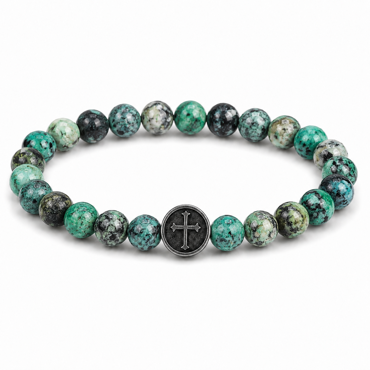 Variscite Cross Bracelet