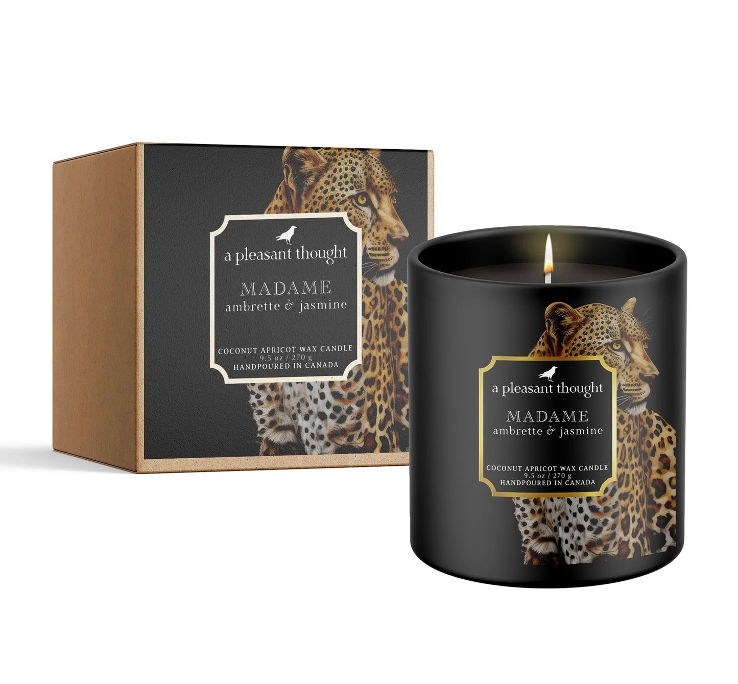 Madame | Ambrette & Jasmine | Raven Candle  -  A Pleasant Thought Candle Co