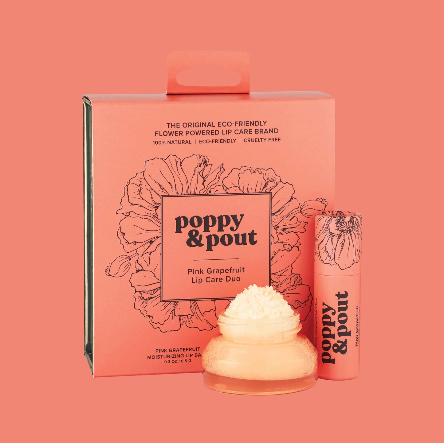 Poppy & Pout Pink Grapefruit Lip Care Duo