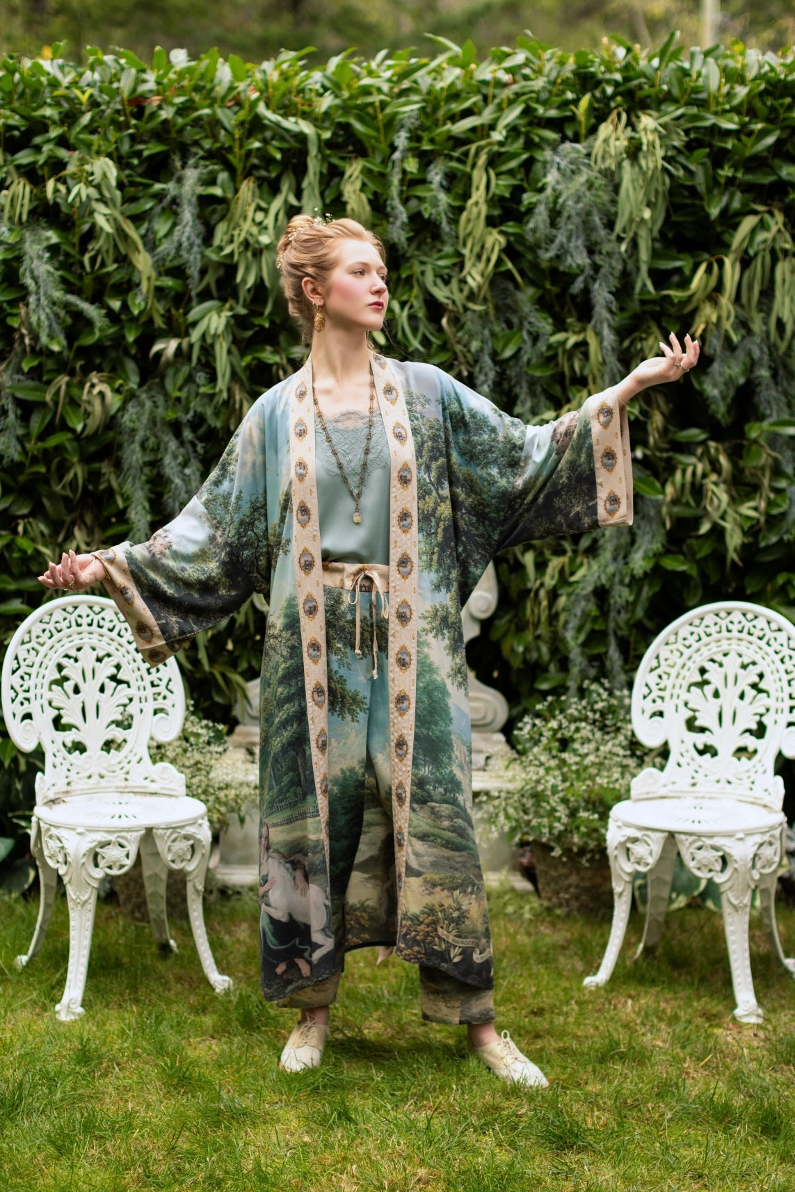 The Mythmaker Opera Duster w/ Pastoral Landscape & Unicorn Pre-Order Ship March 2026