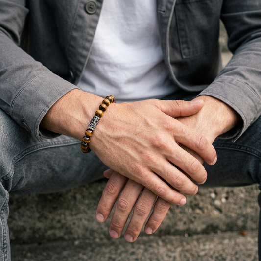 Natural Tiger Eye Gemstone Bracelet