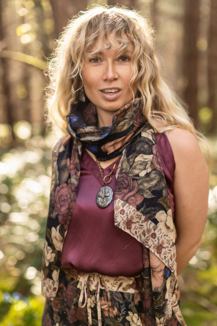 Lionheart Bohemian Scarf w/ Botanicals & Narnia Print Pre-Order Ships March 2026