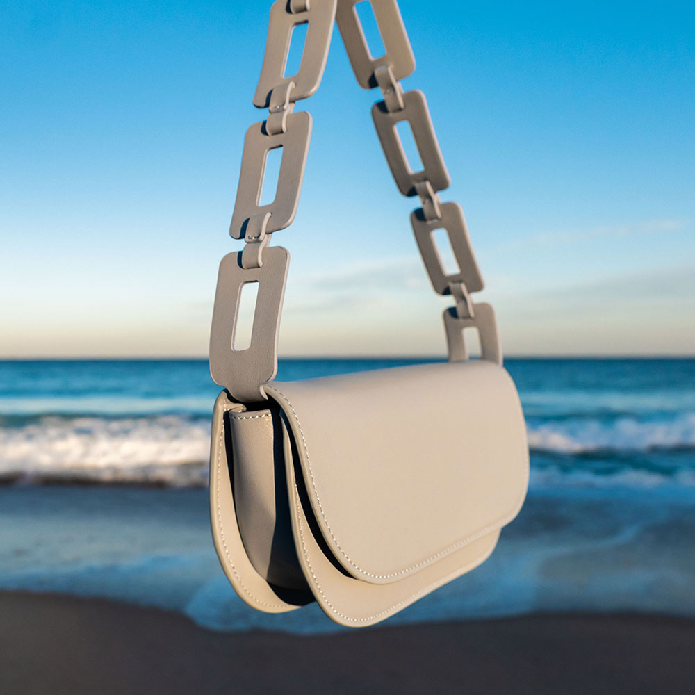 Melie Bianco Inez Bone Recycled Vegan Shoulder Bag Pre-Order